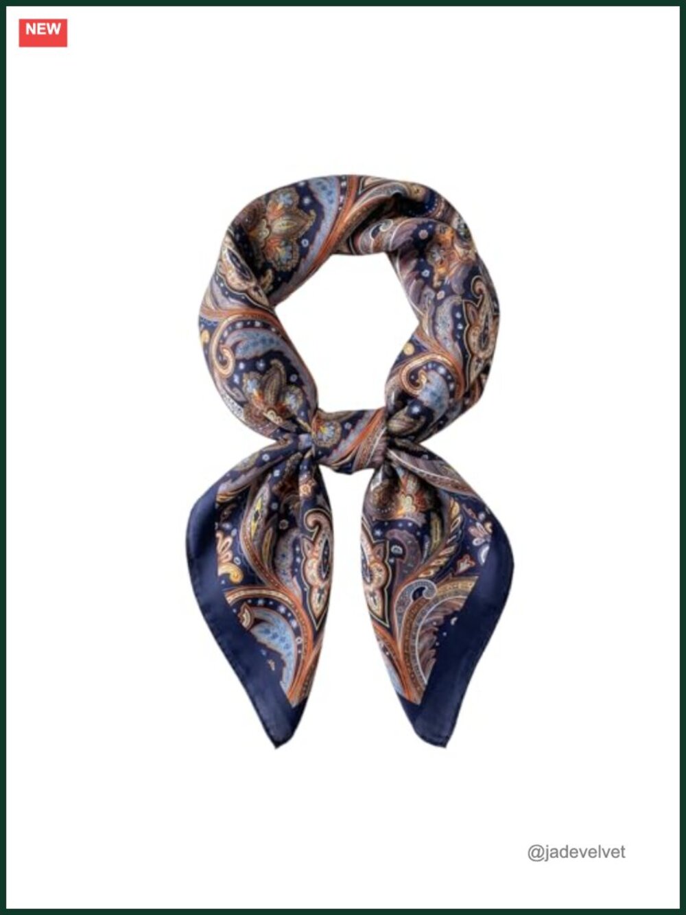Women's Large Paisley Silky Satin Head Scarf Square Bandana Hair Wrap